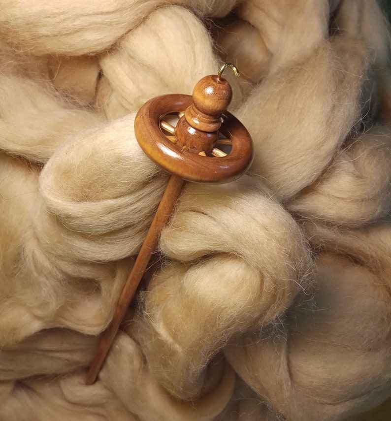 Spindle for Spinning Yarn - Top Whorl Drop Spindle - Rose Gold